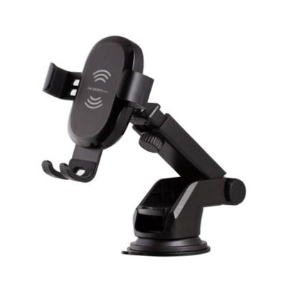 Soporte Argomtech para Celular Cargador Inalámbrico Rápido Brazo Telescópico 15W Rotación 360 Color Negro