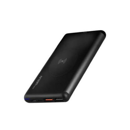 Power Bank Argomtech S12W Delgado de Aluminio con Cargador Rapido 18W 12000 mAh Wireless Color Negro