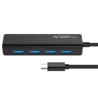 Mini Hub Argomtech de 4 Puertos USB 3.0 Tipo-C