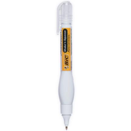 Corrector Líquido BIC Shake n Squeeze Tipo Pluma 8ml C/12 Pzas