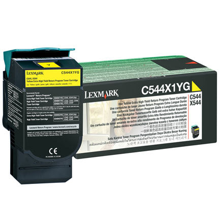 Tóner Lexmark C544N Alto Rendimiento Retornable Color Amarillo