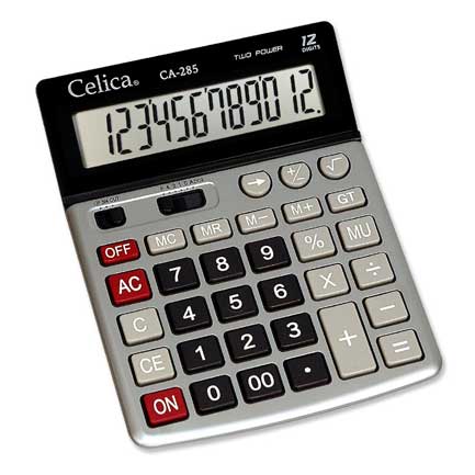 CALCULADORA CELICA ESCRITORIO 12 DIGITOS