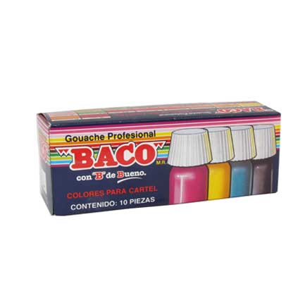 PINTURA BACO P/CARTEL 20ML ORO RICO #68 C/10