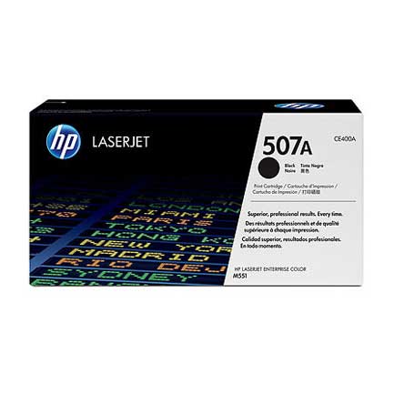 HP 507A BLACK LASERJET TONER CARTRIDGE CE400A