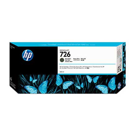 TINTA HP LF 726 NEGRO MATTE DESIGNJET T1200/T2300 300ML