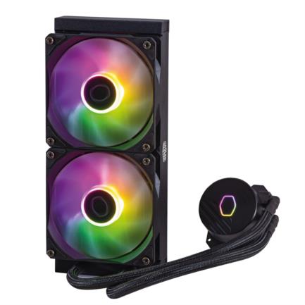 Enfriamiento Líquido para CPU Cooler Master MasterLiquid 240L Core ARGB 240mm Compatible S 1200 1700 AM4 AM5 Negro