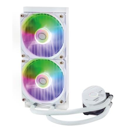 Enfriamiento Líquido para CPU Cooler Master MasterLiquid 240L Core ARGB 240mm Compatible S 1200 1700 AM4 AM5 Blanco