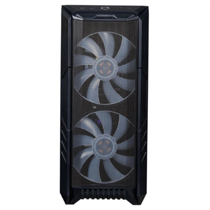 Gabinete Gamer Cooler Master MasterBox HAF 500 Media Torre ITX mATX ATX 4xFan RGB Cristal Templado Negro
