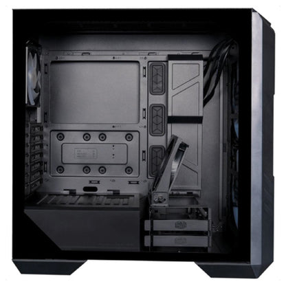 Gabinete Gamer Cooler Master MasterBox HAF 500 Media Torre ITX mATX ATX 4xFan RGB Cristal Templado Negro