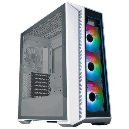 Gabinete Cooler Master (MB520-WGNN-S01) Masterbox MB520 Vidrio Temp.  3Fan ATX ARGB Sin Fuente Blanco