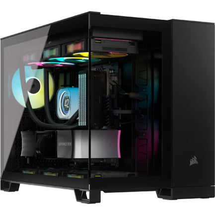 Gabinete Corsair (CC-9011267-WW) Icue Link 2500X RGB Negro Cristal Templado Torre Mediana Sin Fuente