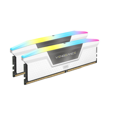 Memoria RAM Corsair Vengeance RGB 32GB (2x16GB) DDR5 5200MHz DIMM XMP Blanco CL40