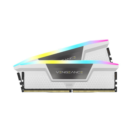 Memoria RAM Corsair Vengeance RGB 32GB (2x16GB) DDR5 5200MHz DIMM XMP Blanco CL40