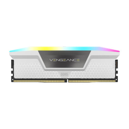 Memoria RAM Corsair Vengeance RGB 32GB (2x16GB) DDR5 5200MHz DIMM XMP Blanco CL40