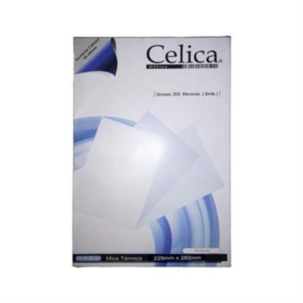 Mica Térmica Celica Tamaño Carta 229x292mm 10 Milesimas o 250 Micrones Pqte C/50 Pzas