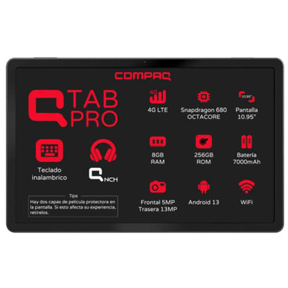 TABLET COMPAQ Q TAB PRO + TECLADO + AUDIFONOS + STYLUS