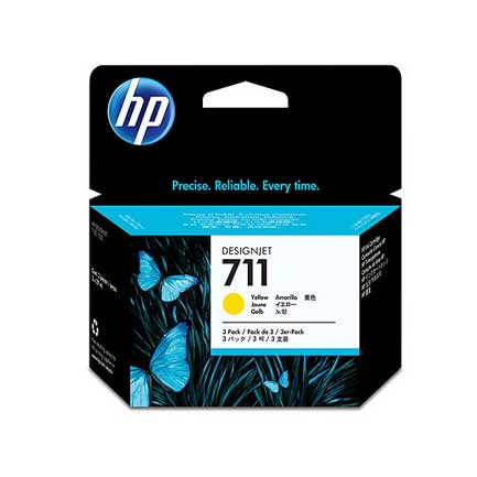 HP 711 AMARILLO 3-PACK 29ML TINTA AMPLIO FORMATO CZ136A