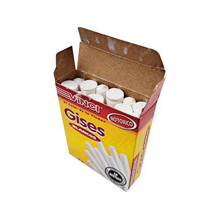 Gis vinci moldeado blanco caja c/12 piezas