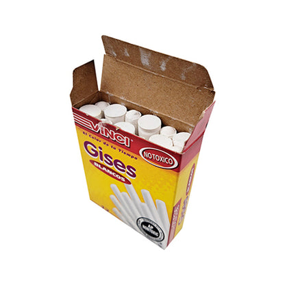 Gis vinci moldeado blanco caja c/12 piezas