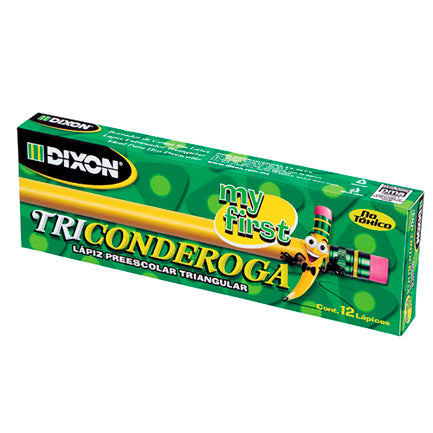 Lapiz DIXON ticonderoga my first 2 triangular madera caja c/12 lapices