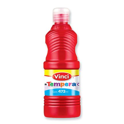 Pintura tempera vinci 473 ml rojo