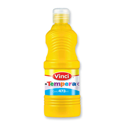 Pintura tempera vinci 473 ml amarillo limón