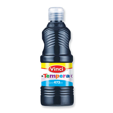 Pintura tempera vinci 473 ml negro bujía