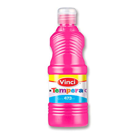 Pintura tempera vinci 473 ml rosa fluorescente