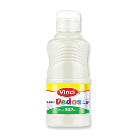 Pintura para dedos lavable vinci 237 ml blanco