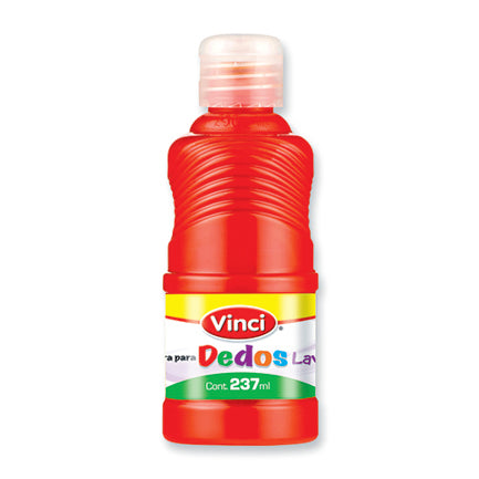 Pintura para dedos lavable vinci 237 ml naranja