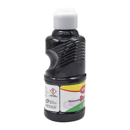 Pintura para dedos lavable vinci 237 ml negro