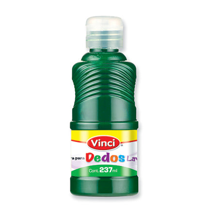 Pintura para dedos lavable vinci 237 ml verde