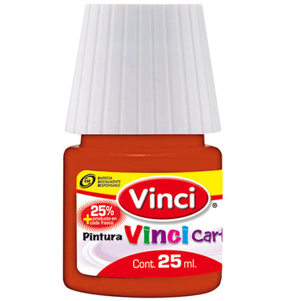 Pintura cartel vinci 25 ml bermellon - 54 caja c/10 piezas