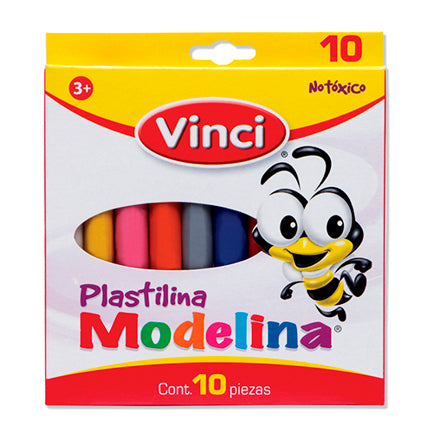 PLASTILINA VINCI MODELINA C/10 BARRITAS