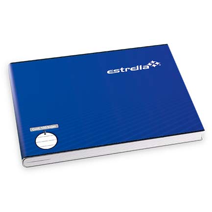 CUADERNO ESTRELLA ENGRAPADO ITALIANA BLANCO 100 HJS