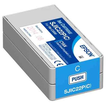 EPSON CW CARTUCHO TINTA CYAN PARA TM-C3500 SJIC22P