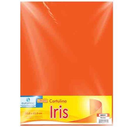 CARTULINA EUROMAC IRIS NARANJA 50X65CM C/10