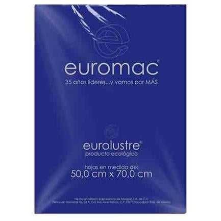 PAPEL LUSTRE EUROMAC AZUL REY 50X70 25 HOJAS