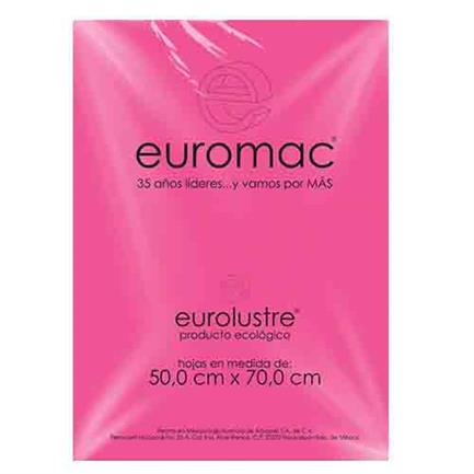 PAPEL LUSTRE EUROMAC ROSA MEXICANO 50X70 24HOJAS