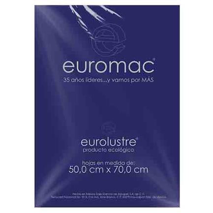 PAPEL LUSTRE EUROMAC AZUL MARINO 50x70 25 HOJAS