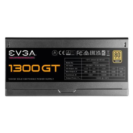 Fuente de Poder EVGA SuperNova 1300W GT 80 Plus Gold ATX 12V Full Modular 24 pin Fan 135mm Negro