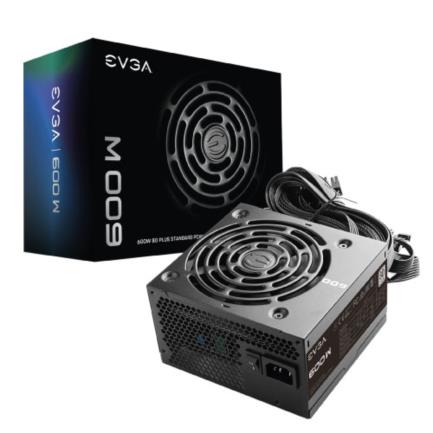 Fuente de Poder EVGA W1 600W 80 Plus White ATX 12V 24 pin Fan 120mm Negro