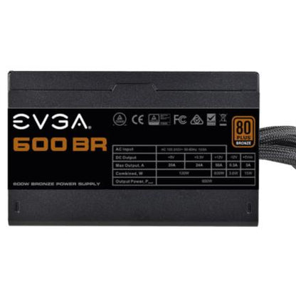 Fuente de Poder EVGA BR 600W 80 Plus Bronze ATX 12V 24 pin Fan 120mm Negro