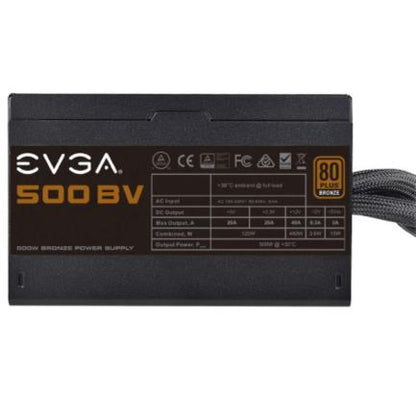 Fuente de Poder EVGA BV 500W 80 Plus Bronze ATX 12V 24 pin Fan 120mm Negro