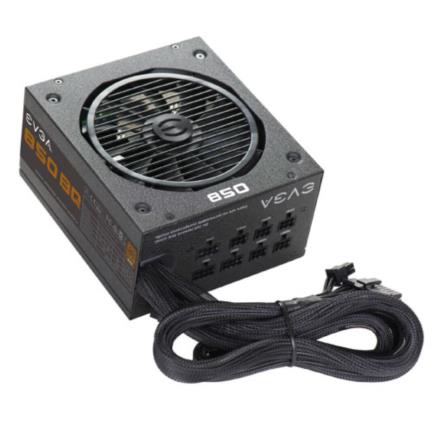 Fuente de Poder EVGA 850 BQ 850W 80 Plus Bronze ATX 12V Semi Modular 24 pin Fan 140mm Negro