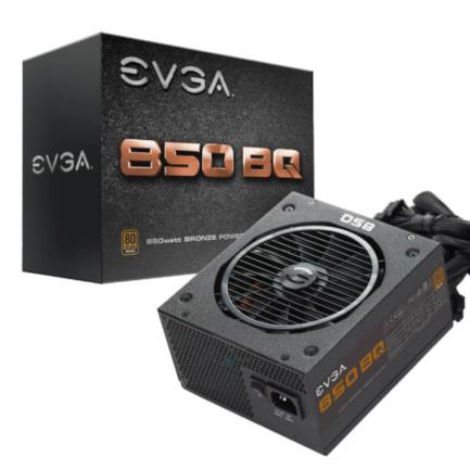 Fuente de Poder EVGA 850 BQ 850W 80 Plus Bronze ATX 12V Semi Modular 24 pin Fan 140mm Negro