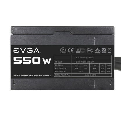 Fuente de Poder EVGA 550W ATX 12V 24 pin Fan 120mm Negro