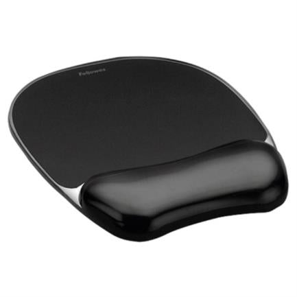 Mouse Pad Fellowes con Reposamuñecas de Gel Crystal Color Negro