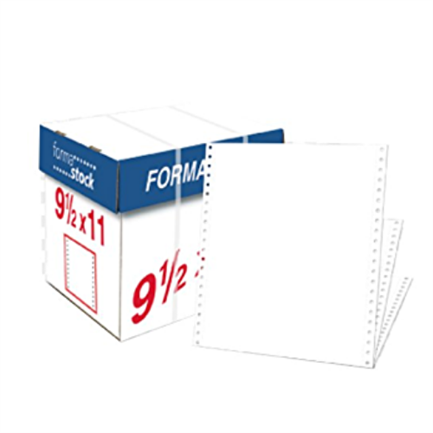 PAPEL FORMASTOCK BLANCO 9.5 X 11 A 3 2/3 1TANTO C/3000