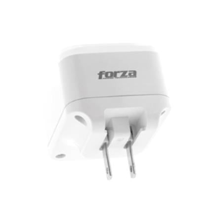 Tomacorriente Forza FWT-4012USB con Protector Sobretención 4 Puertos USB de 5V Luz Nocturna Regulable